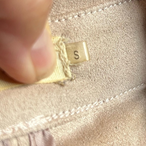 Pinkish/beige vest with cinch waist and collar size S - Picture 6 of 7